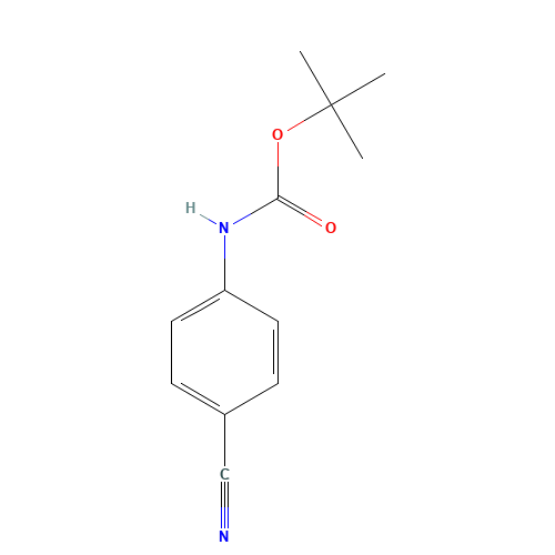 tert-butyl N-(4-cyanophenyl)carbamate (CAS: 143090-18-0) - Chemical Structure and Molecular Formula 