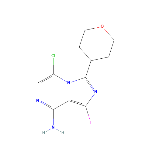 5-chloro-1-iodo-3-(oxan-4-yl)imidazo[1,5-a]pyrazin-8-amine (CAS: 1419223-11-2) - Related Chemical Product