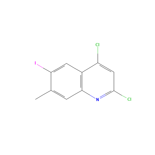 2,4-dichloro-6-iodo-7-methylquinoline (CAS: 540500-93-4) - Chemical Structure and Molecular Formula 