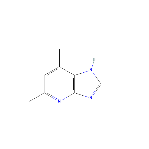 2,5,7-trimethyl-1H-imidazo[4,5-b]pyridine (CAS: 158229-19-7) - Chemical Structure and Molecular Formula 