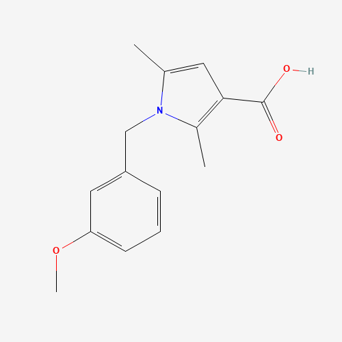 1-[(3-methoxyphenyl)methyl]-2,5-dimethylpyrrole-3-carboxylic acid (CAS: 1184384-91-5) - Chemical Structure and Molecular Formula 