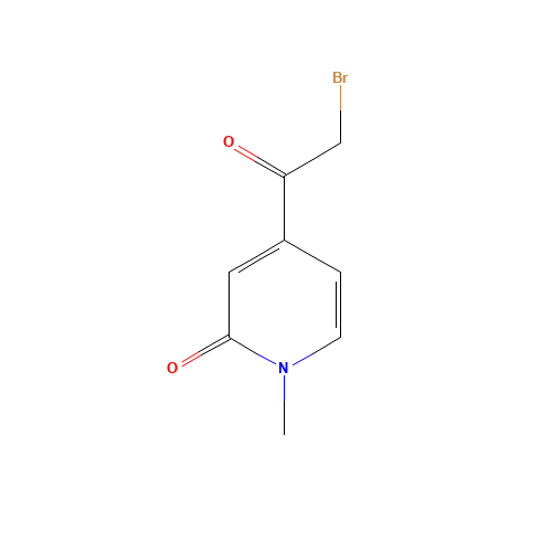 4-(2-bromoacetyl)-1-methylpyridin-2-one (CAS: 1421922-86-2) - Chemical Structure and Molecular Formula 