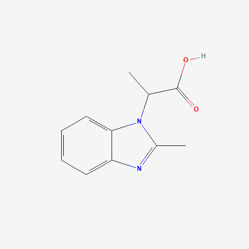 2-(2-methylbenzimidazol-1-yl)propanoic acid (CAS: 753489-92-8) - Chemical Structure and Molecular Formula 