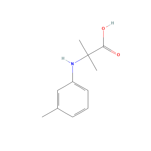 2-methyl-2-(3-methylanilino)propanoic acid (CAS: 117755-93-8) - Chemical Structure and Molecular Formula 