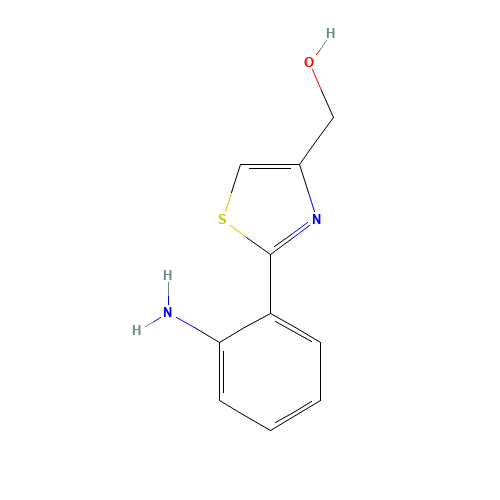 [2-(2-aminophenyl)-1,3-thiazol-4-yl]methanol (CAS: 658076-79-0) - Chemical Structure and Molecular Formula 