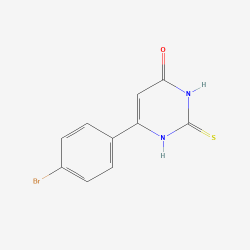 6-(4-bromophenyl)-2-sulfanylidene-1H-pyrimidin-4-one (CAS: 33298-00-9) - Chemical Structure and Molecular Formula 