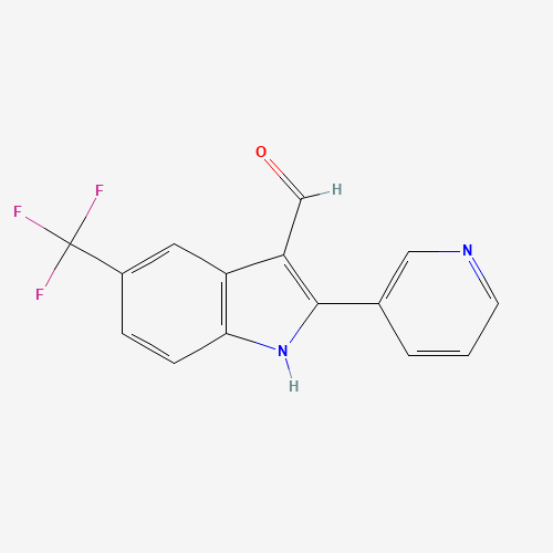 2-pyridin-3-yl-5-(trifluoromethyl)-1H-indole-3-carbaldehyde (CAS: 591243-37-7) - Related Chemical Product