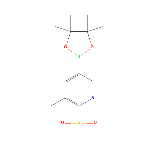 3-methyl-2-methylsulfonyl-5-(4,4,5,5-tetramethyl-1,3,2-dioxaborolan-2-yl)pyridine (CAS: 1445651-57-9) - Related Chemical Product
