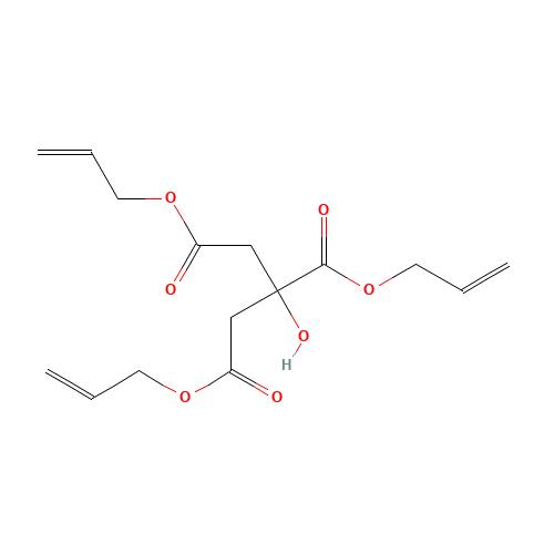 tris(prop-2-enyl) 2-hydroxypropane-1,2,3-tricarboxylate (CAS: 6299-73-6) - Chemical Structure and Molecular Formula 