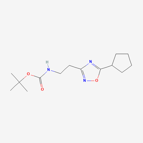 tert-butyl N-[2-(5-cyclopentyl-1,2,4-oxadiazol-3-yl)ethyl]carbamate (CAS: 1244058-77-2) - Related Chemical Product