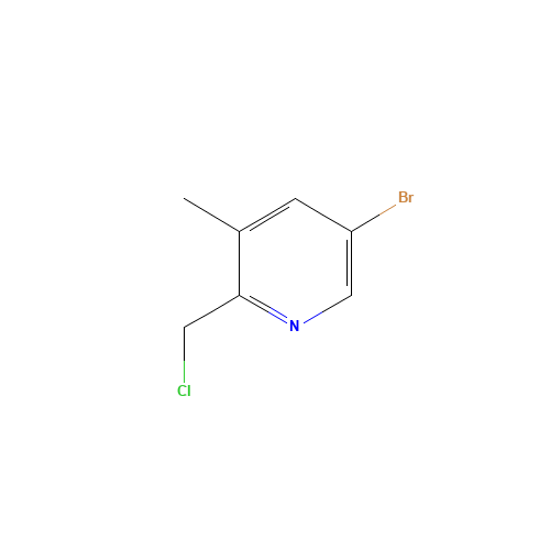 5-bromo-2-(chloromethyl)-3-methylpyridine (CAS: 1015060-31-7) - Chemical Structure and Molecular Formula 