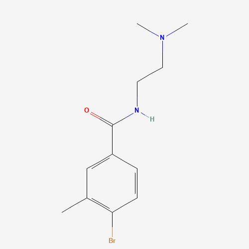 4-bromo-N-[2-(dimethylamino)ethyl]-3-methylbenzamide (CAS: 256227-90-4) - Chemical Structure and Molecular Formula 