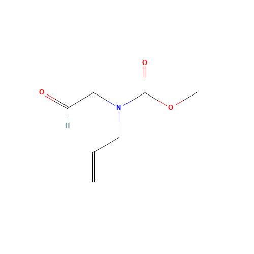 methyl N-(2-oxoethyl)-N-prop-2-enylcarbamate (CAS: 189349-33-5) - Chemical Structure and Molecular Formula 