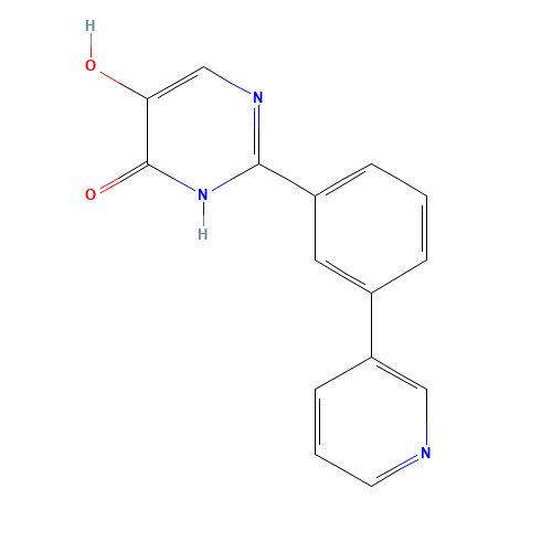 5-hydroxy-2-(3-pyridin-3-ylphenyl)-1H-pyrimidin-6-one (CAS: 1333239-74-9) - Chemical Structure and Molecular Formula 