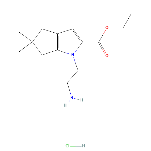 ethyl 1-(2-aminoethyl)-5,5-dimethyl-4,6-dihydrocyclopenta[b]pyrrole-2-carboxylate;hydrochloride (CAS: 1433822-65-1) - Related Chemical Product