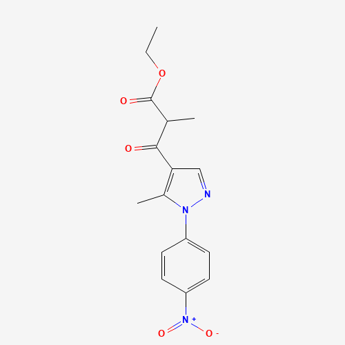 ethyl 2-methyl-3-[5-methyl-1-(4-nitrophenyl)pyrazol-4-yl]-3-oxopropanoate (CAS: 1404530-87-5) - Related Chemical Product