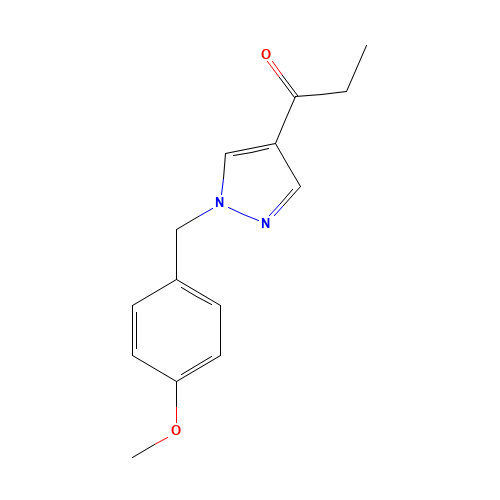 1-[1-[(4-methoxyphenyl)methyl]pyrazol-4-yl]propan-1-one (CAS: 1105039-60-8) - Related Chemical Product