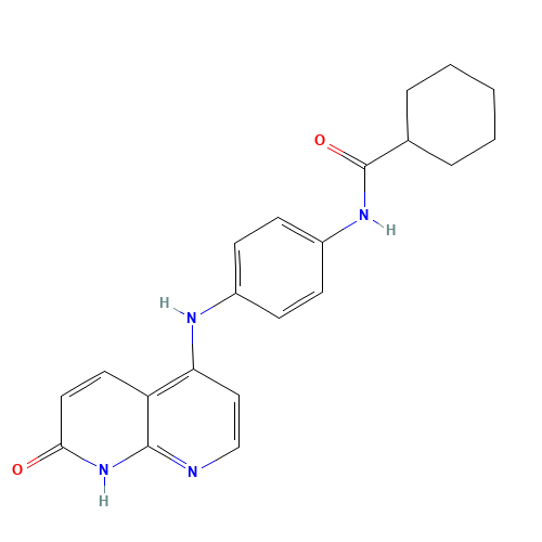 N-[4-[(7-oxo-8H-1,8-naphthyridin-4-yl)amino]phenyl]cyclohexanecarboxamide (CAS: 1203509-74-3) - Related Chemical Product