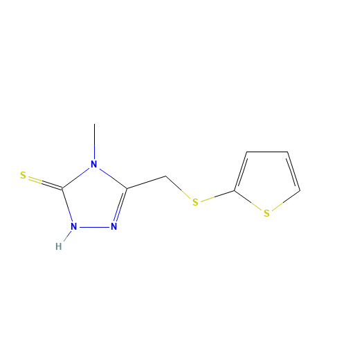 4-methyl-3-(thiophen-2-ylsulfanylmethyl)-1H-1,2,4-triazole-5-thione (CAS: 448947-84-0) - Related Chemical Product