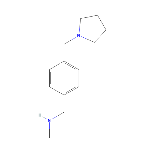 N-methyl-1-[4-(pyrrolidin-1-ylmethyl)phenyl]methanamine (CAS: 884507-40-8) - Chemical Structure and Molecular Formula 