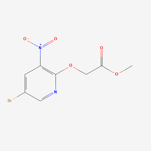 methyl 2-(5-bromo-3-nitropyridin-2-yl)oxyacetate (CAS: 227963-72-6) - Chemical Structure and Molecular Formula 