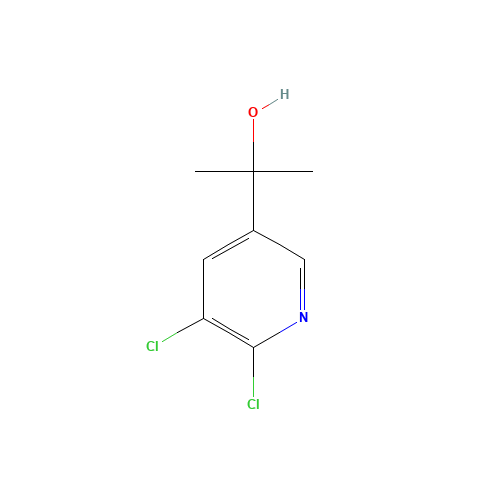 2-(5,6-dichloropyridin-3-yl)propan-2-ol (CAS: 683243-92-7) - Chemical Structure and Molecular Formula 