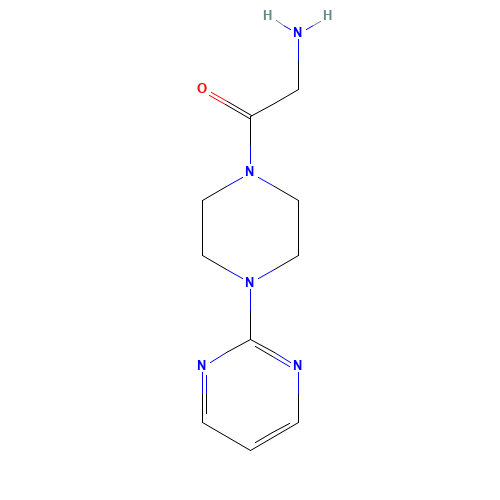 2-amino-1-(4-pyrimidin-2-ylpiperazin-1-yl)ethanone (CAS: 289654-94-0) - Chemical Structure and Molecular Formula 