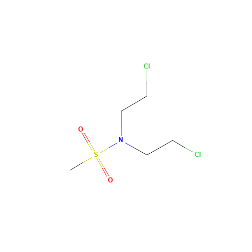 N,N-bis(2-chloroethyl)methanesulfonamide (CAS: 54533-09-4) - Chemical Structure and Molecular Formula 
