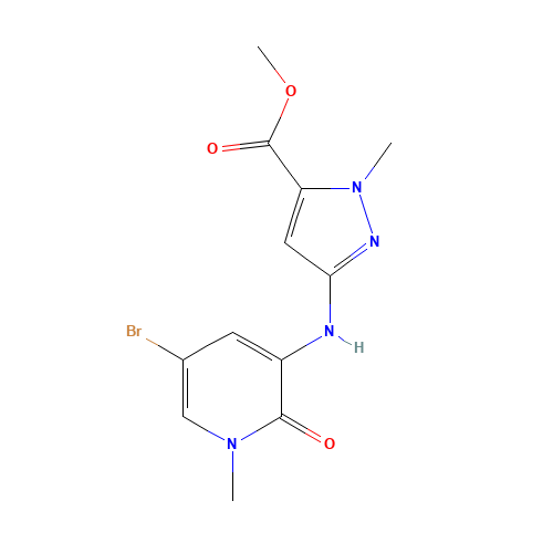 methyl 5-[(5-bromo-1-methyl-2-oxopyridin-3-yl)amino]-2-methylpyrazole-3-carboxylate (CAS: 1346673-31-1) - Related Chemical Product
