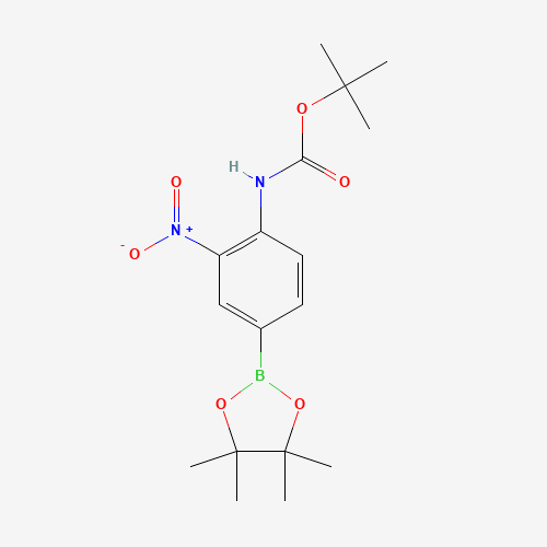 tert-butyl N-[2-nitro-4-(4,4,5,5-tetramethyl-1,3,2-dioxaborolan-2-yl)phenyl]carbamate (CAS: 855738-60-2) - Related Chemical Product