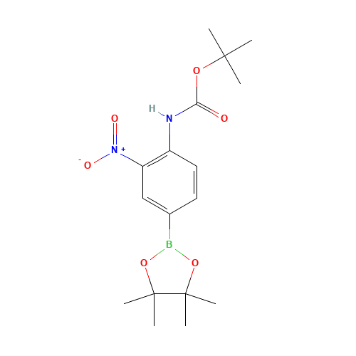 tert-butyl N-[2-nitro-4-(4,4,5,5-tetramethyl-1,3,2-dioxaborolan-2-yl)phenyl]carbamate (CAS: 855738-60-2) - Related Chemical Product