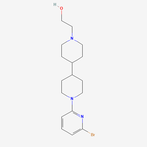 2-[4-[1-(6-bromopyridin-2-yl)piperidin-4-yl]piperidin-1-yl]ethanol (CAS: 1312464-50-8) - Chemical Structure and Molecular Formula 