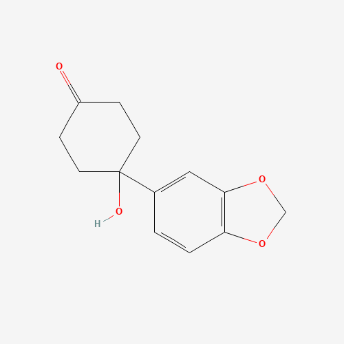 4-(1,3-benzodioxol-5-yl)-4-hydroxycyclohexan-1-one (CAS: 150019-57-1) - Related Chemical Product
