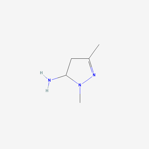 2,5-dimethyl-3,4-dihydropyrazol-3-amine (CAS: 1235963-69-5) - Chemical Structure and Molecular Formula 