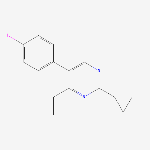 2-cyclopropyl-4-ethyl-5-(4-iodophenyl)pyrimidine (CAS: 918422-46-5) - Chemical Structure and Molecular Formula 