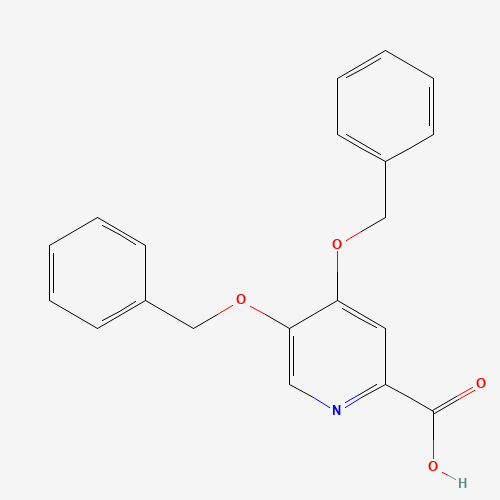 4,5-bis(phenylmethoxy)pyridine-2-carboxylic acid (CAS: 112334-46-0) - Chemical Structure and Molecular Formula 