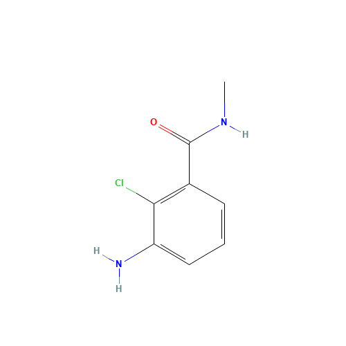 3-amino-2-chloro-N-methylbenzamide (CAS: 1254055-10-1) - Chemical Structure and Molecular Formula 