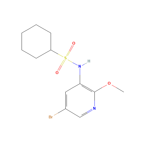 N-(5-bromo-2-methoxypyridin-3-yl)cyclohexanesulfonamide (CAS: 1086063-50-4) - Chemical Structure and Molecular Formula 
