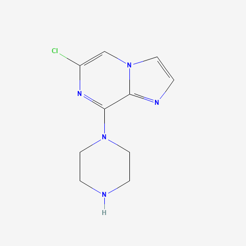 6-chloro-8-piperazin-1-ylimidazo[1,2-a]pyrazine (CAS: 77111-80-9) - Related Chemical Product