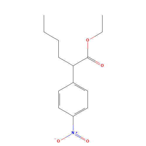 ethyl 2-(4-nitrophenyl)hexanoate (CAS: 1309089-43-7) - Chemical Structure and Molecular Formula 