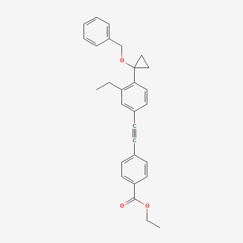 ethyl 4-[2-[3-ethyl-4-(1-phenylmethoxycyclopropyl)phenyl]ethynyl]benzoate (CAS: 345965-23-3) - Related Chemical Product
