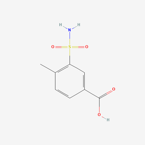 4-methyl-3-sulfamoylbenzoic acid (CAS: 20532-05-2) - Chemical Structure and Molecular Formula 