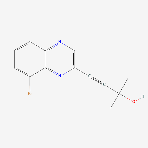 4-(8-bromoquinoxalin-2-yl)-2-methylbut-3-yn-2-ol (CAS: 1092500-76-9) - Chemical Structure and Molecular Formula 