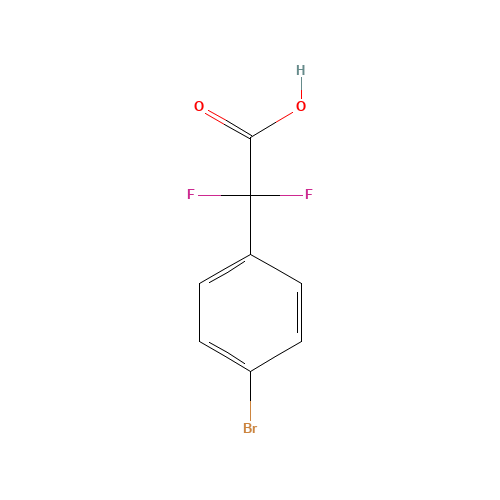 2-(4-bromophenyl)-2,2-difluoroacetic acid (CAS: 913574-93-3) - Chemical Structure and Molecular Formula 