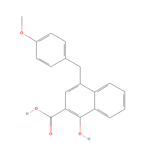1-hydroxy-4-[(4-methoxyphenyl)methyl]naphthalene-2-carboxylic acid (CAS: 1350968-88-5) - Related Chemical Product