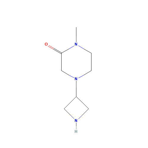 4-(azetidin-3-yl)-1-methylpiperazin-2-one (CAS: 1257293-76-7) - Chemical Structure and Molecular Formula 
