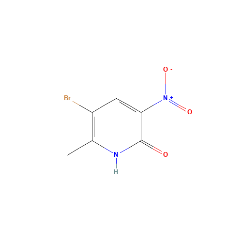 5-bromo-6-methyl-3-nitro-1H-pyridin-2-one (CAS: 186413-74-1) - Chemical Structure and Molecular Formula 
