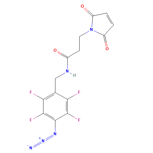 N-[(4-azido-2,3,5,6-tetrafluorophenyl)methyl]-3-(2,5-dioxopyrrol-1-yl)propanamide (CAS: 139428-48-1) - Chemical Structure and Molecular Formula 