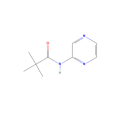 2,2-dimethyl-N-pyrazin-2-ylpropanamide (CAS: 143769-07-7) - Chemical Structure and Molecular Formula 