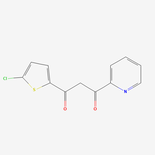 1-(5-chlorothiophen-2-yl)-3-pyridin-2-ylpropane-1,3-dione (CAS: 919095-48-0) - Chemical Structure and Molecular Formula 